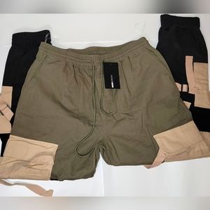 Fashion Nova Olive and Beige Cargo Pants